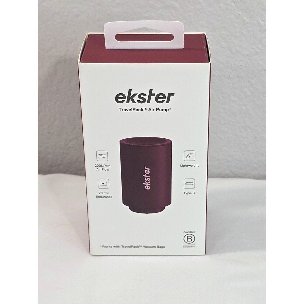 Ekster TravelPack Air Pump Rechargeable Vacuum for TravelPack Bags in Wine Red